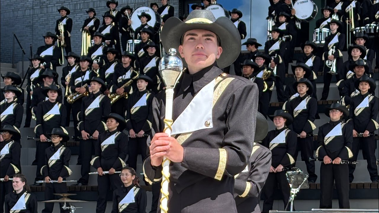 Calgary Stetson Showband Day 3 1145am step show Grand Staircase July 6, 2025 ground view