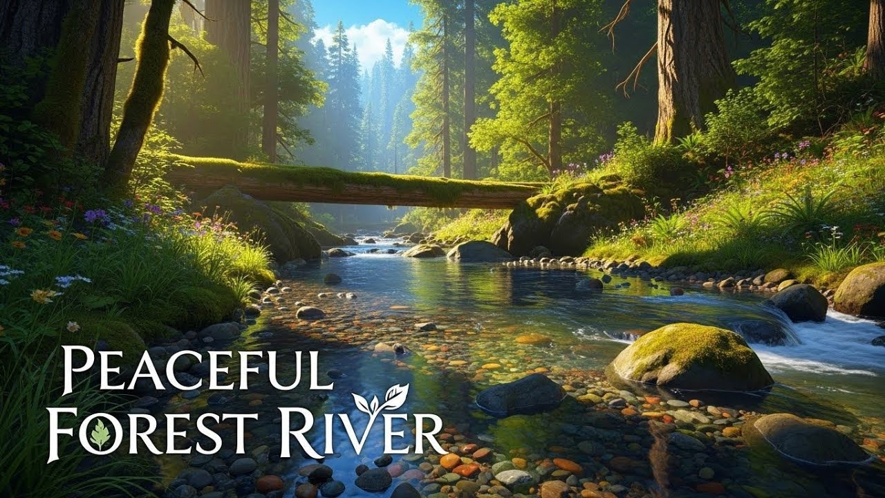 River Flow Through Forest 🌲🌊 Peaceful Soundscape for Sleep and Inner Peace #2532