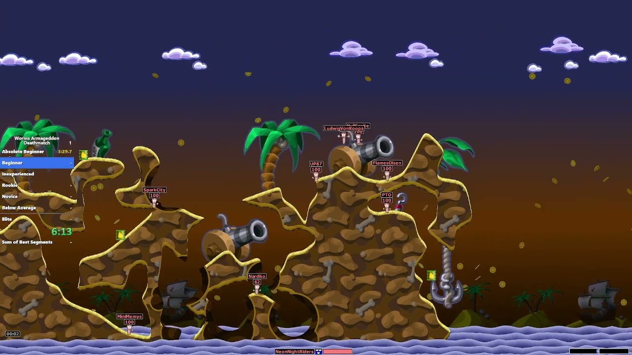 Worms Armageddon - Deathmatch Speedrun in 3:15:28