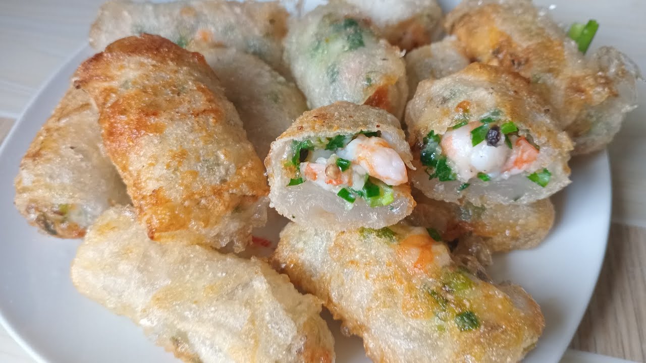 Cách làm Bánh Tôm,Hẹ chiên giòn không cần bột chiên giòn,đơn giản,nhanh gọn,dễ làm 