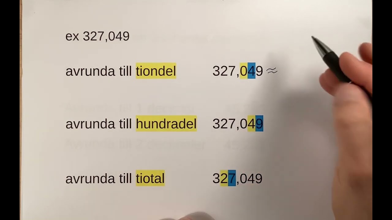 Avrundning, avrundningssiffra, beslutssiffra, närmevärde