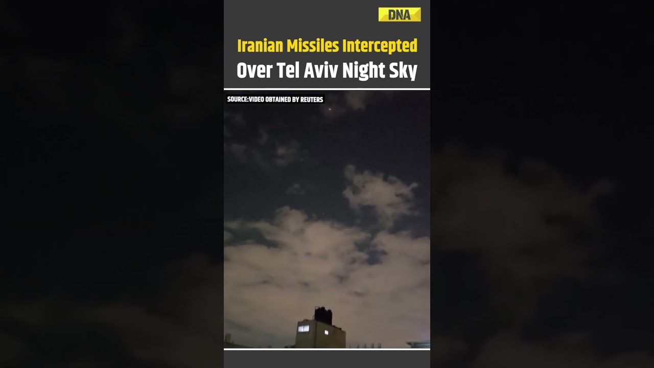 Iran Israel War: Israel Intercepts Iranian Missiles Over Tel Aviv Sky | Israel Iran War | Iran News