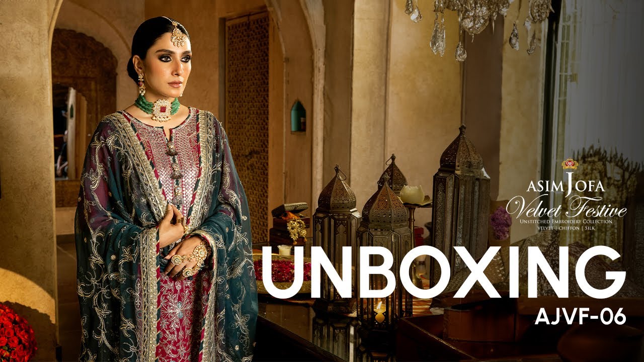 Unboxing Video of Velvet Festive Collection By Asim Jofa | AJVF-06