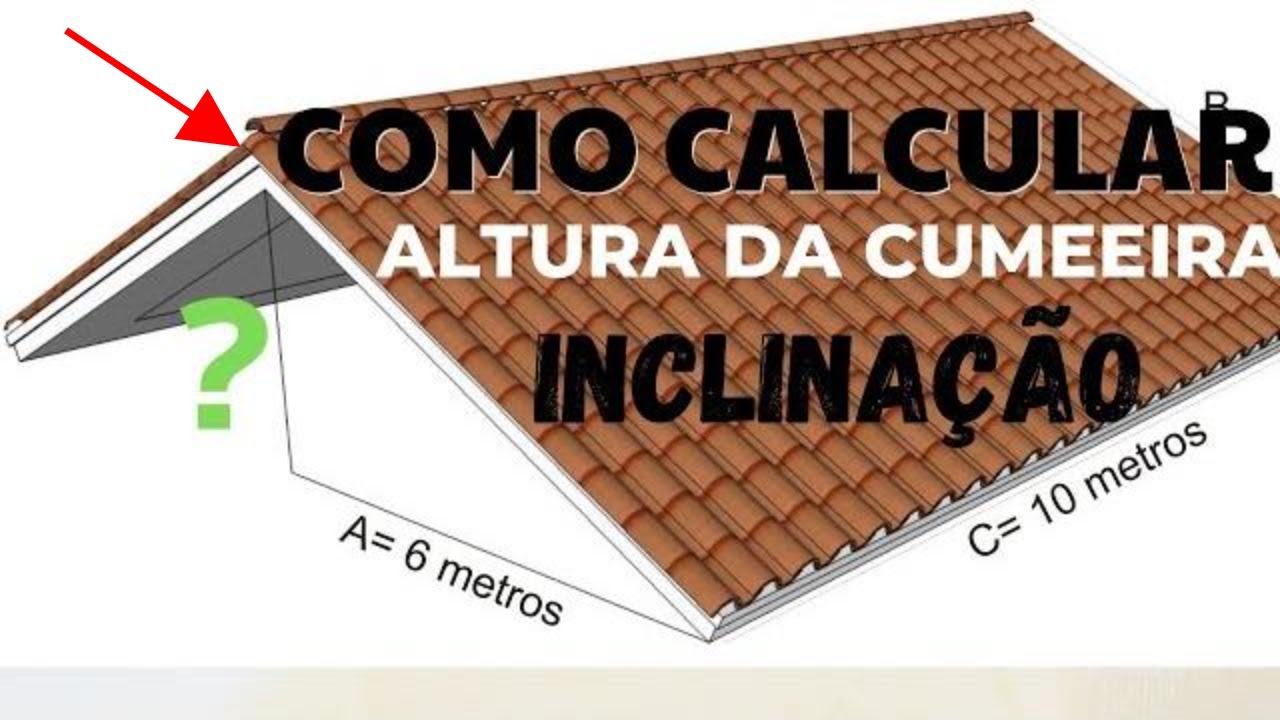 COMO CALCULAR A ALTURA DA CUMEEIRA DE UM TELHADO FÁCIL E RÁPIDO