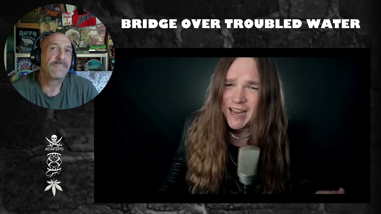 Tommy J - BRIDGE OVER TROUBLED WATER - 1 octave challenge - Reaction with Rollen (Epic Version)