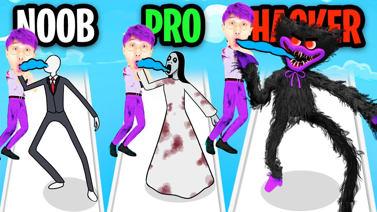 NOOB vs PRO vs HACKER In GHOUL RUN!? (ALL LEVELS!)