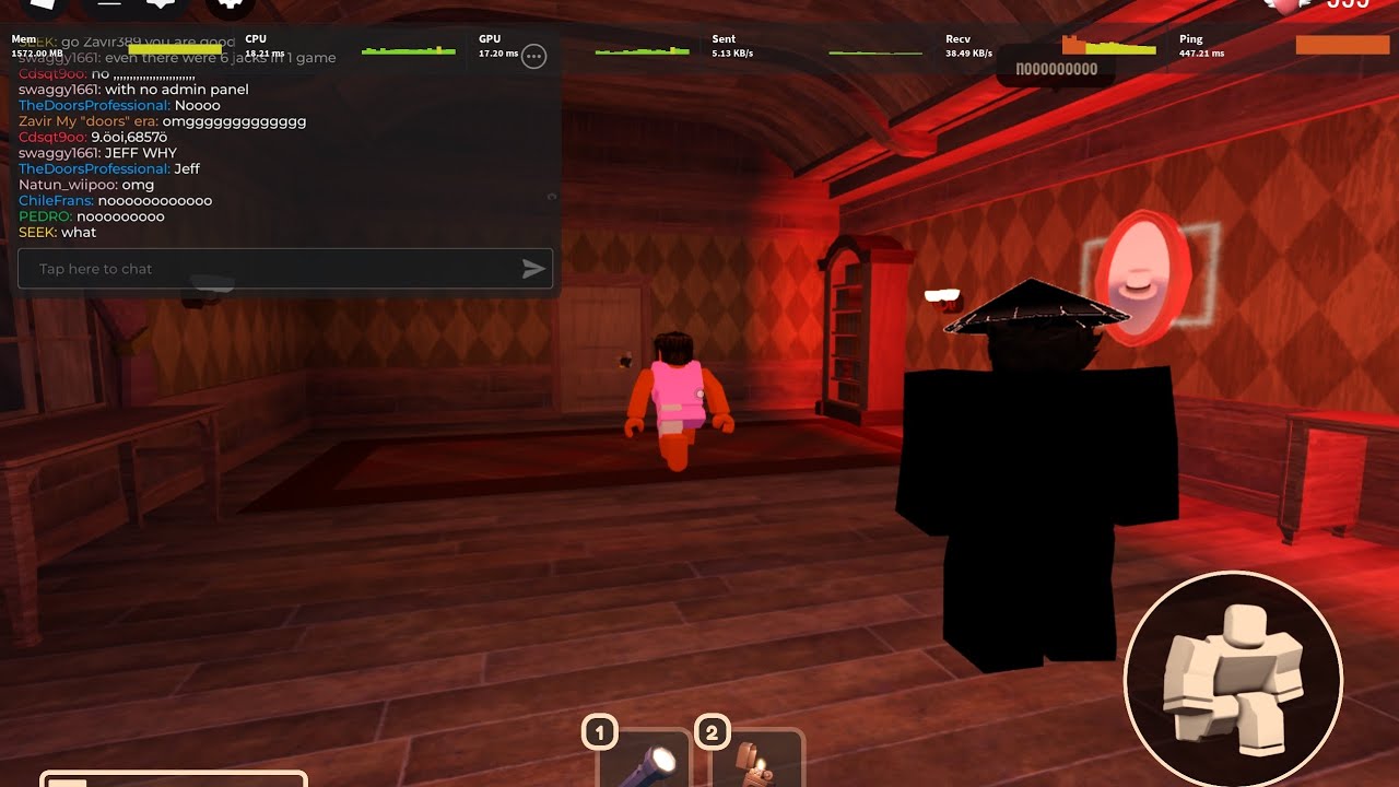 The mines 48 peoples in @zavir2 live stream | *BAD* PING full walk-through:ture #roblox #doorsRoblox