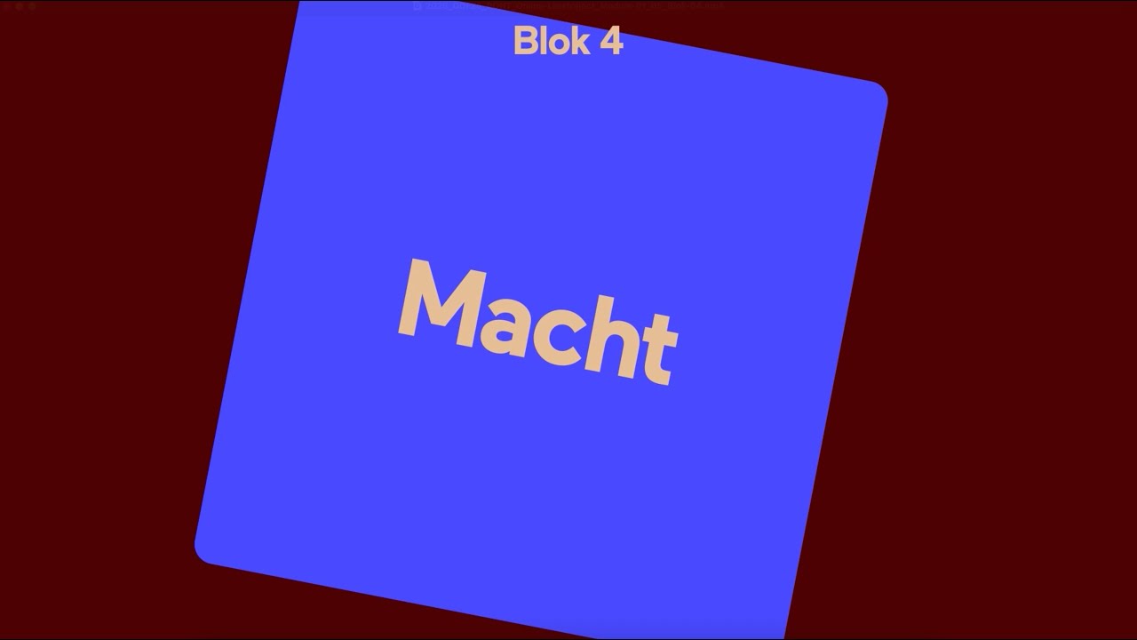Online leertraject I Openbaar Bestuur voor Ontwerpers I Module 1 I Blok 4