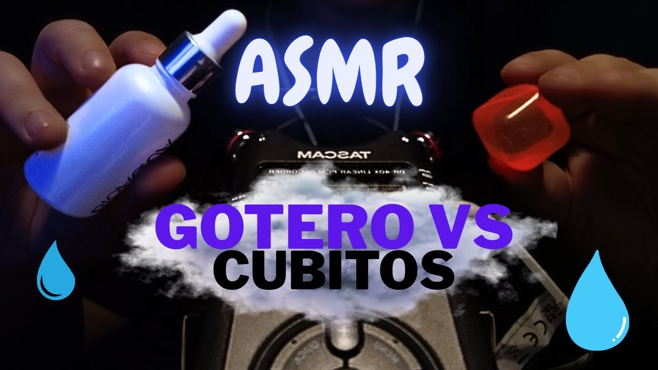 ASMR con agua. Gotero vs. Cubitos de Hielo y mucho más✨ | Duerme rápidamente | PurpleRain ASMR