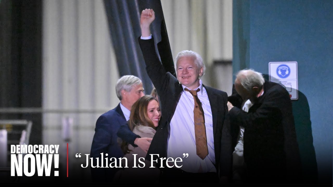 “Julian Is Free”: Assange Back Home in Australia After Taking U.S. Plea Deal in “Espionage” Case