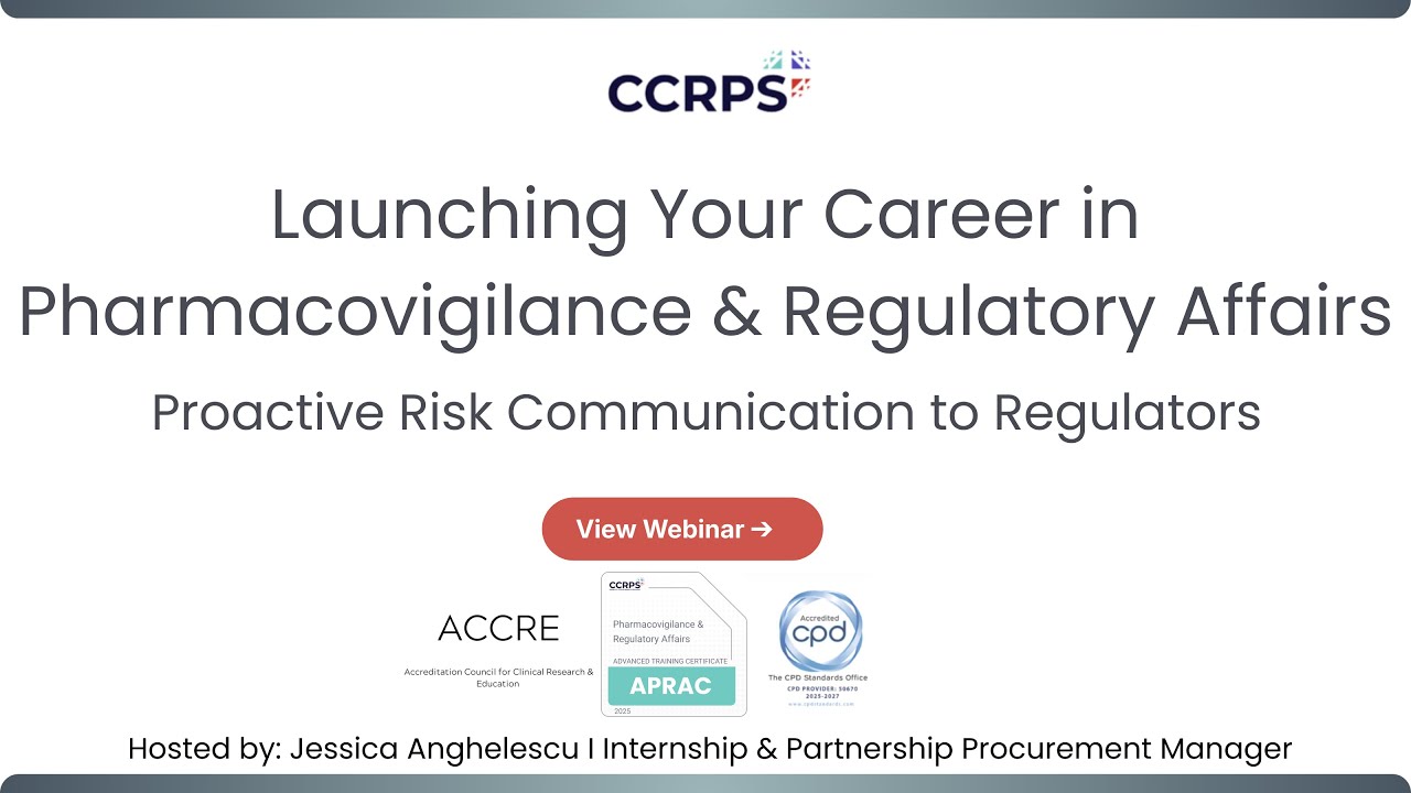 Proactive Risk Communication to Regulators | Clinical Research & Pharmacovigilance Training