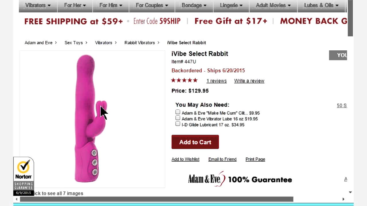 ADAM AND EVE TOYS | IVIBE SELECT RABBIT VIBRATOR REVIEW