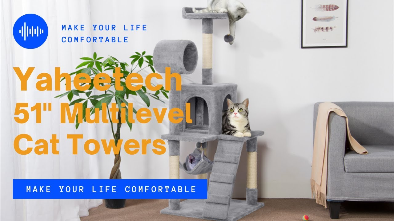 Yaheetech 51 Inches H Cat Tree Tower #cattree