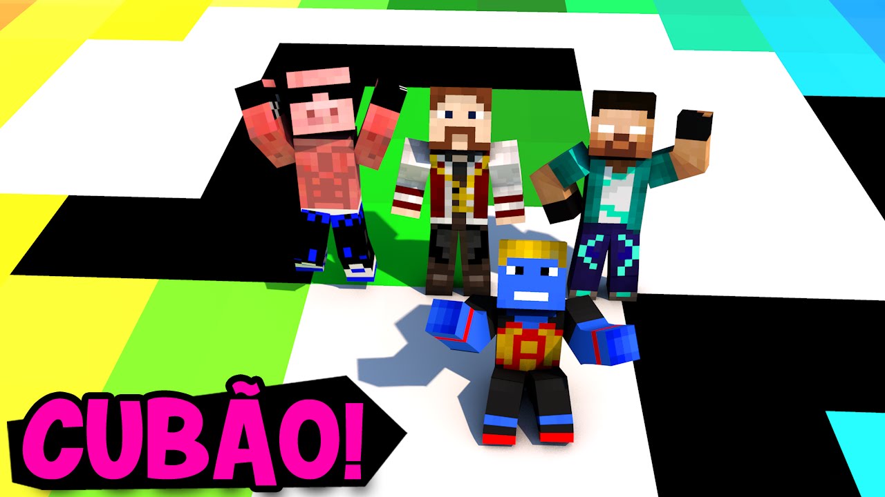 Minecraft: CUBO DE LUCKY BLOCK ARCOÍRIS!! (c/ Rezende, Pig e Afreim)