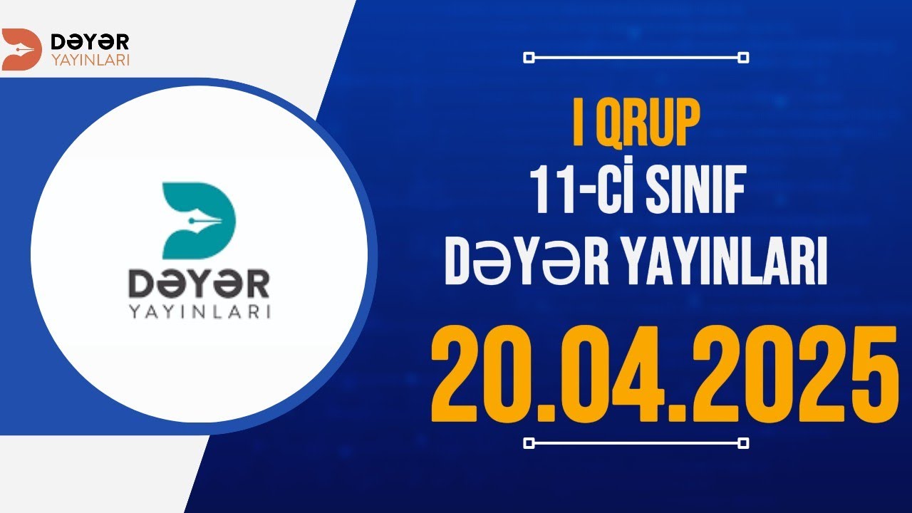 20 aprel dəyər yayınları I qrup riyaziyyat