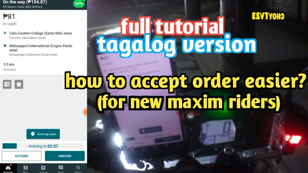 New maxim rider tutorial/how to accept order easier?