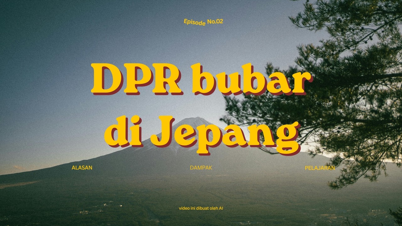 KENAPA PM JEPANG BUBARIN DPR?