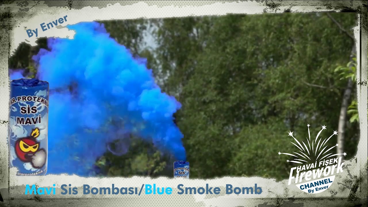 Mavi Sis Bombası. Blue  Smoke Bomb.