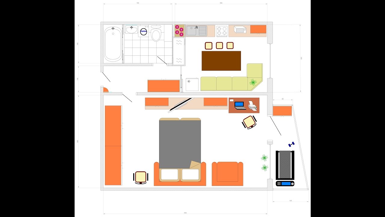 План дома в программе Splan
