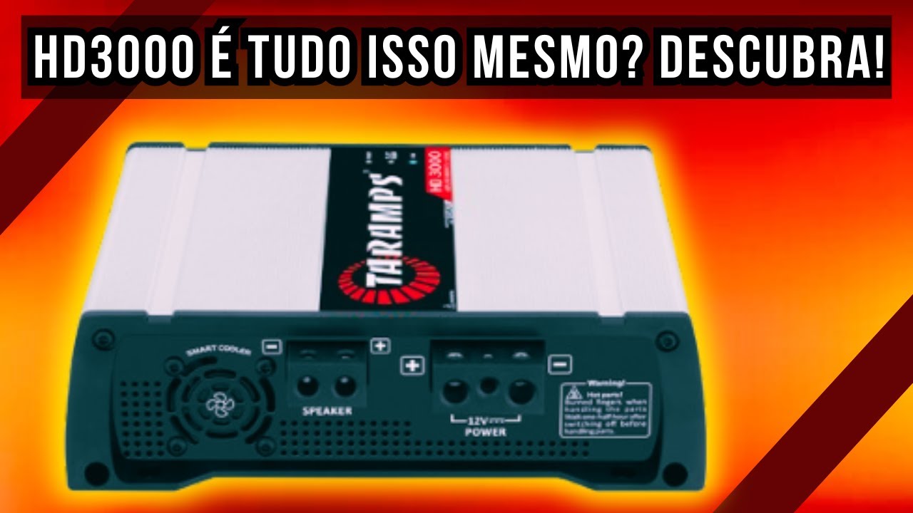 TARAMPS HD3000 4 OHMS &mdash; POT&Ecirc;NCIA REAL, PR&Oacute;S E CONTRAS DETALHADOS!