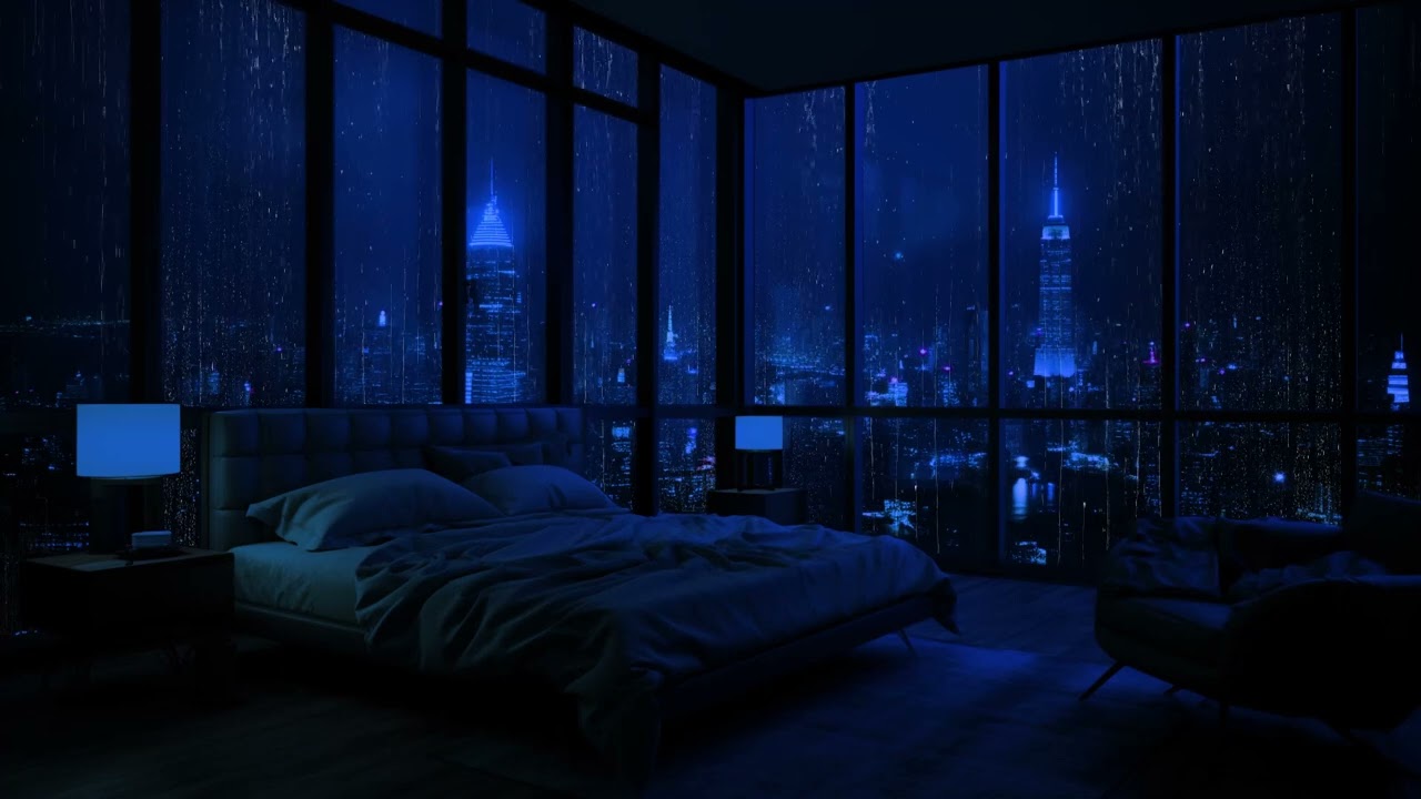 Healing Rain Sounds 🌧️ Drift into Serenity with a 24-Hour Urban Downpour