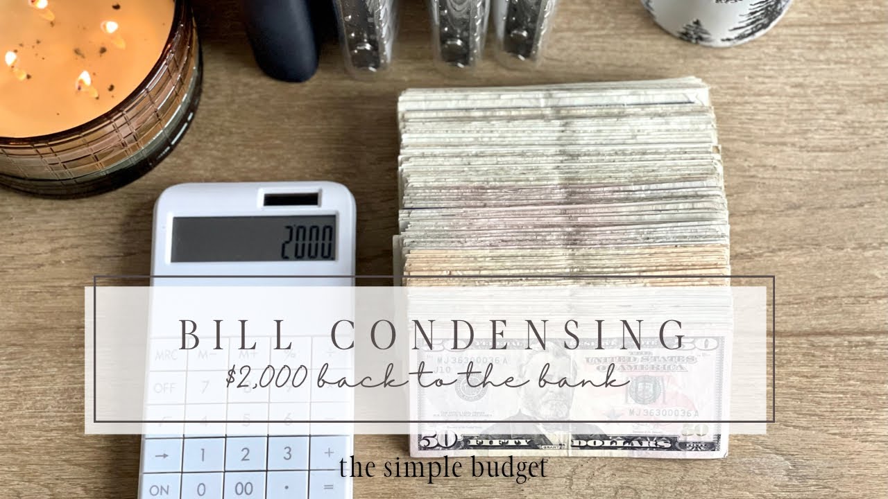 cash envelope bill condensing | $2,000 | condensing my cash envelopes