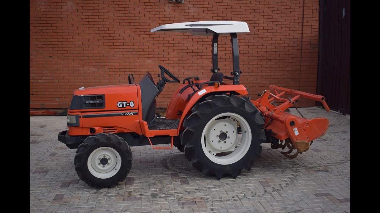 Японский мини трактор Kubota GT 8
