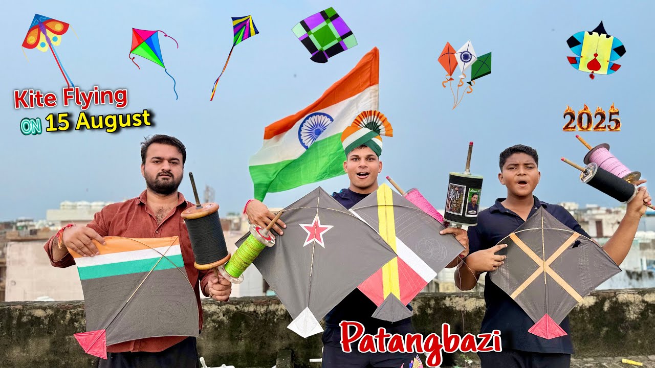 🔥Desi Boys Flying Kites on 15- August 2025 | Patangbazi | Kite Fighting | Kites 