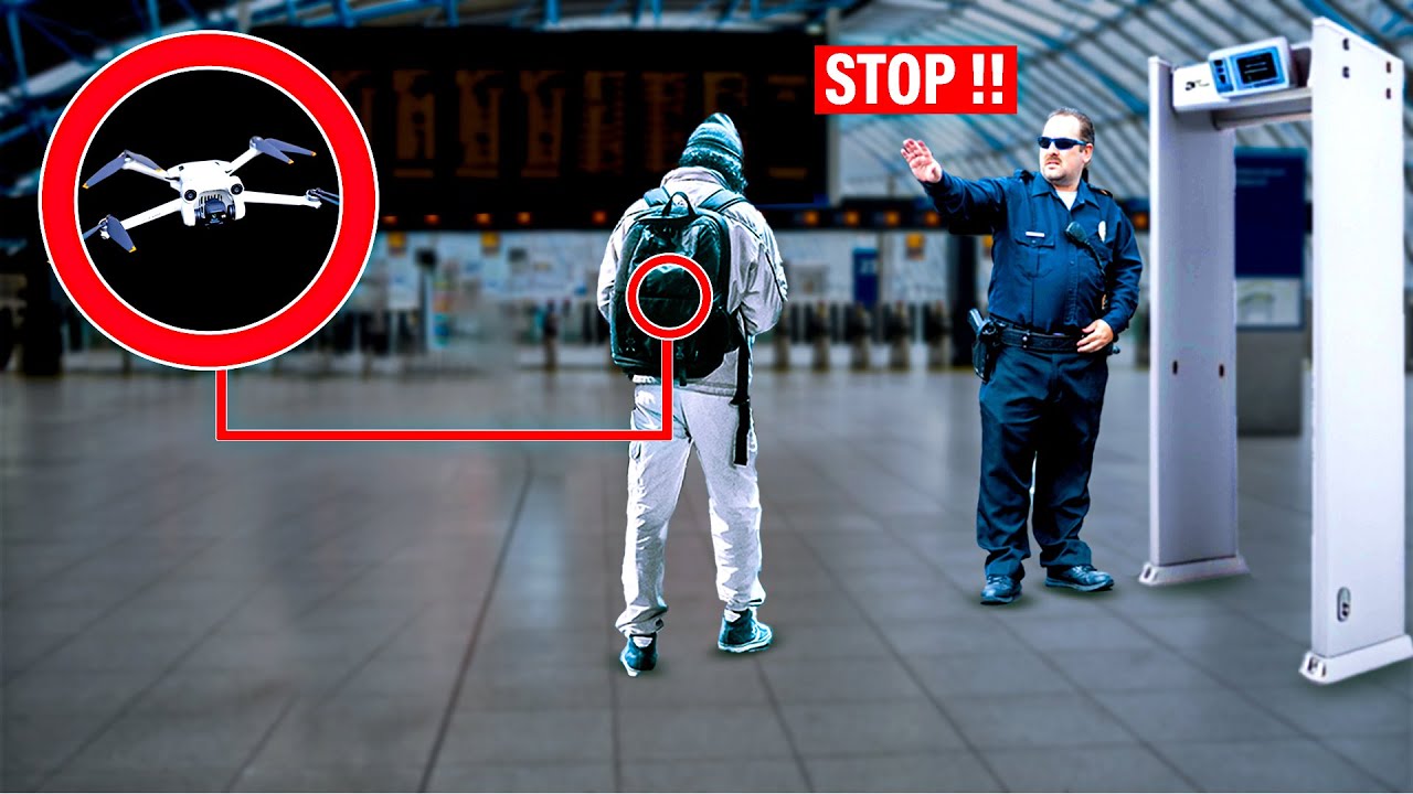 How to get drones like DJI Mini 3 Pro past airport security on holiday 2023!