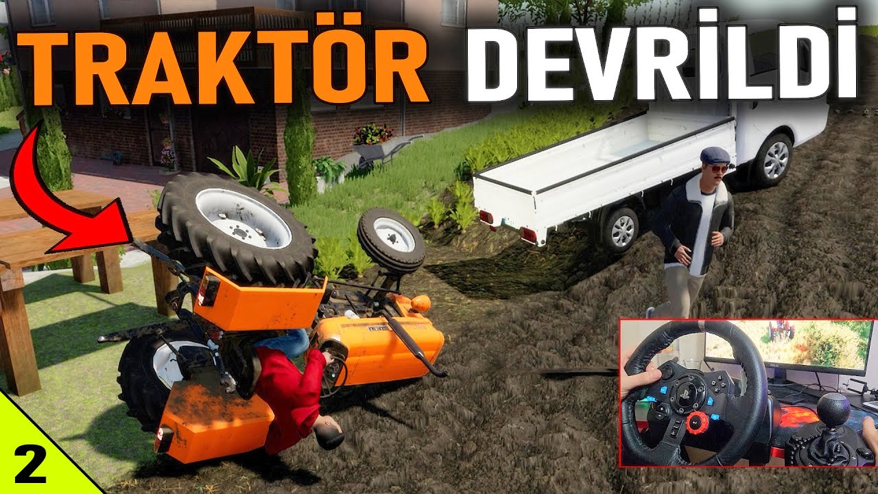TRAKTÖR DEVRİLDİ! TOROS'LA YOLDA KALDIM w/@imdat TV FS22 2.Bölüm Logitech G29