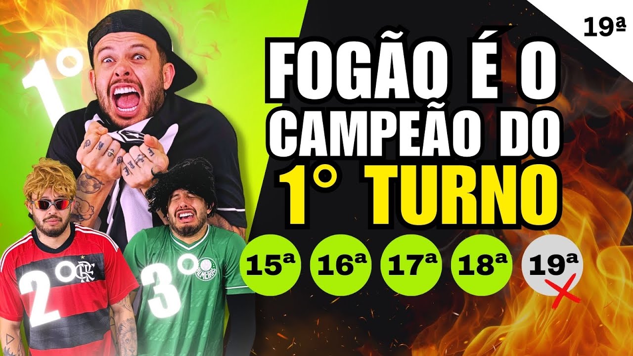 TABELA DO BRASILEIRÃO 19ª Rodada 🅰️⚽ | FOGÃO CAMPEÃO DO 1° TURNO, FLAMENGO GANHA E TIMÃO EMPATA!