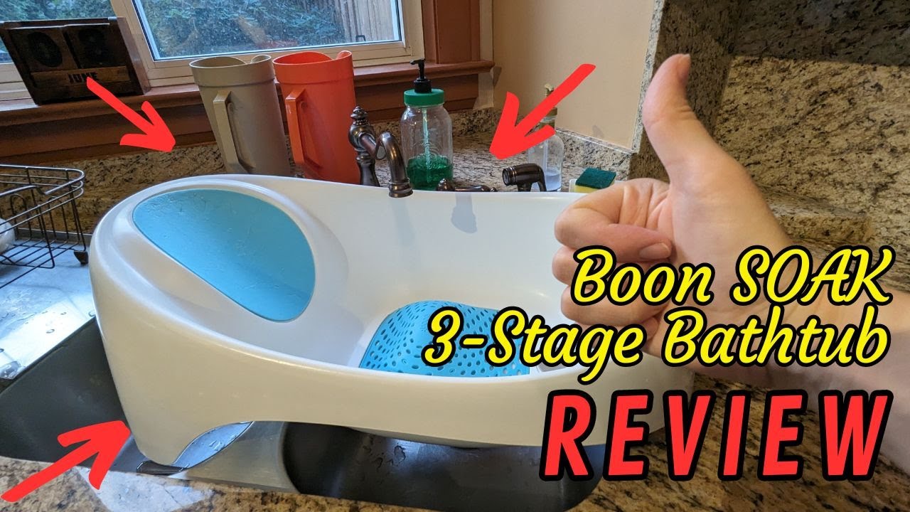 Краткий обзор - Трехступенчатая ванна Boon SOAK | Посмотрите, как она растет вместе с ребенком