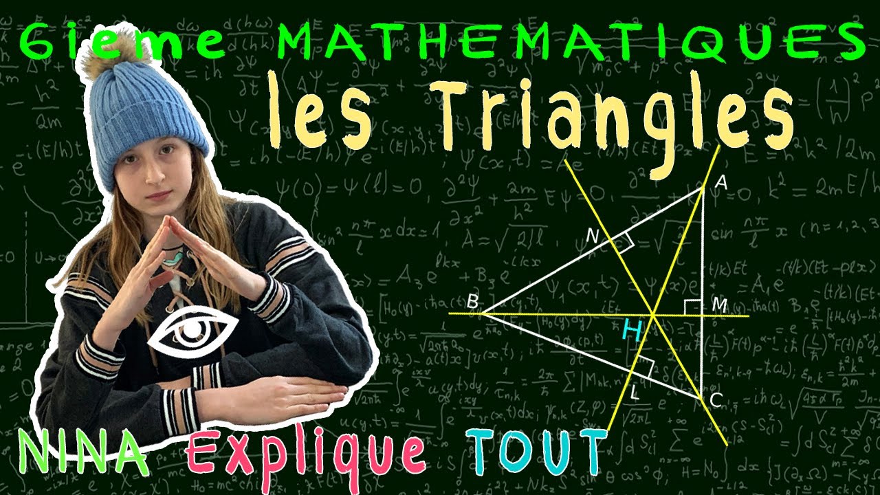 Quelques propriétés des triangles a connaitre, mediane, isocèle, équilatéral...maths collège 6e