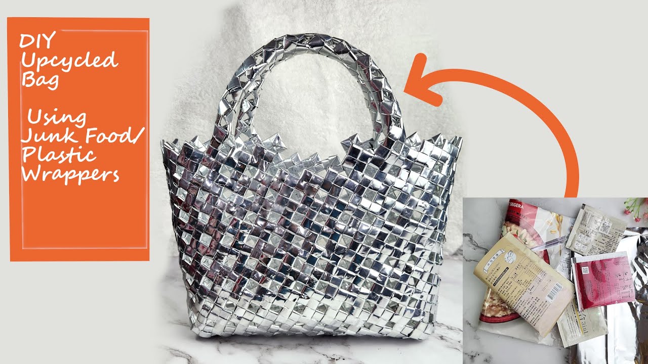How to Make a Bag from Plastic Wrappers | DIY Recycled Bag Tutorial
