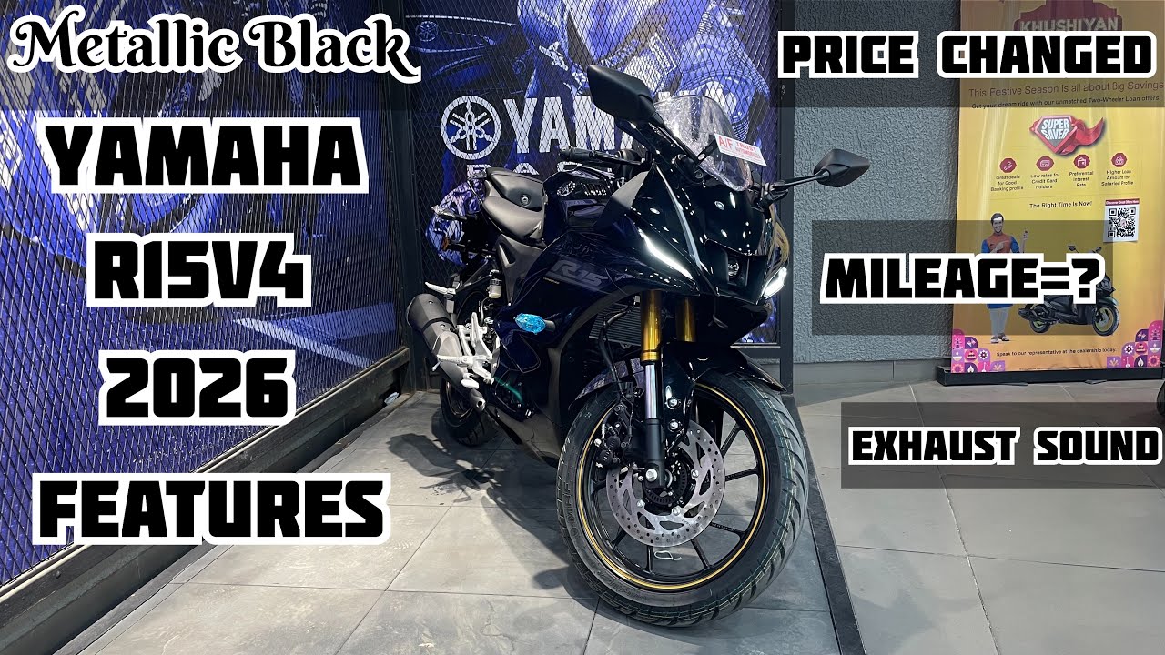 2026 New Yamaha R15V4 Metallic Black Edition.