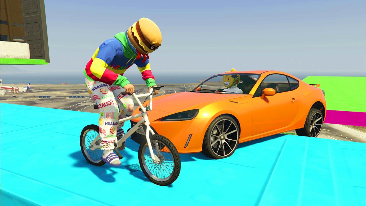 CORRE O TE ATROPELLO EN BICI! MUCHAS RISAS MALVADAS!! - GTA 5 ONLINE