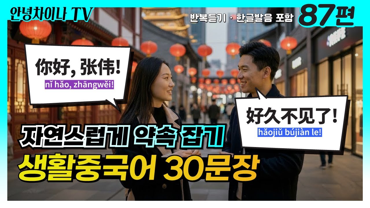 길거리에서 우연히 친구를 만난다면? 생활중국어 30문장 (87편)