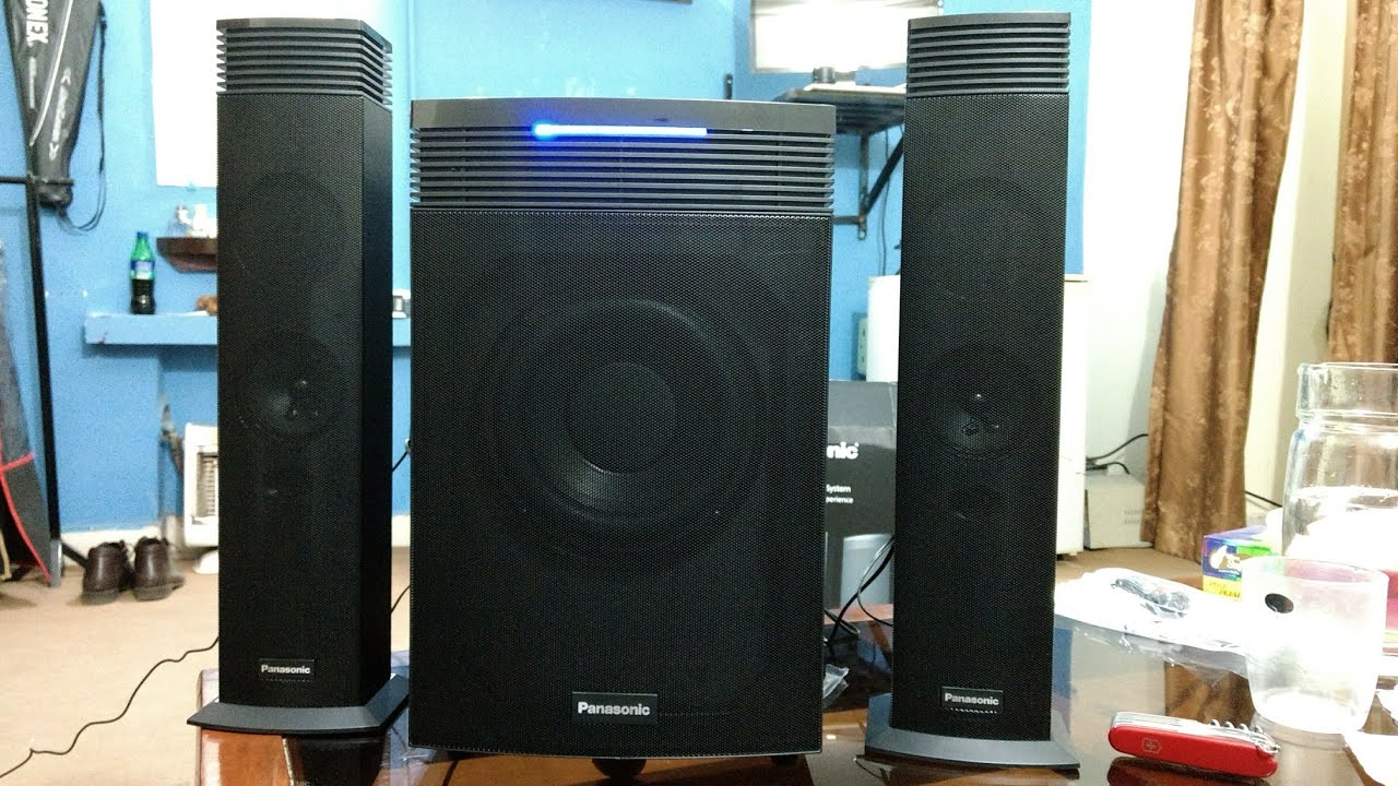 Panasonic SC-HT31 2.1 Channel Speaker System. Low cost budget speakers less than 100$.