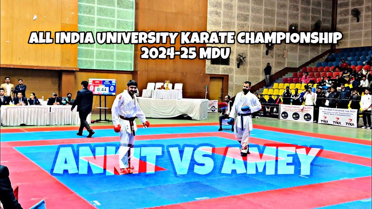 Amey Sharma vs Ankit Dhanda -67kg | All India Inter University Karate Championship 2024-25 #mdu