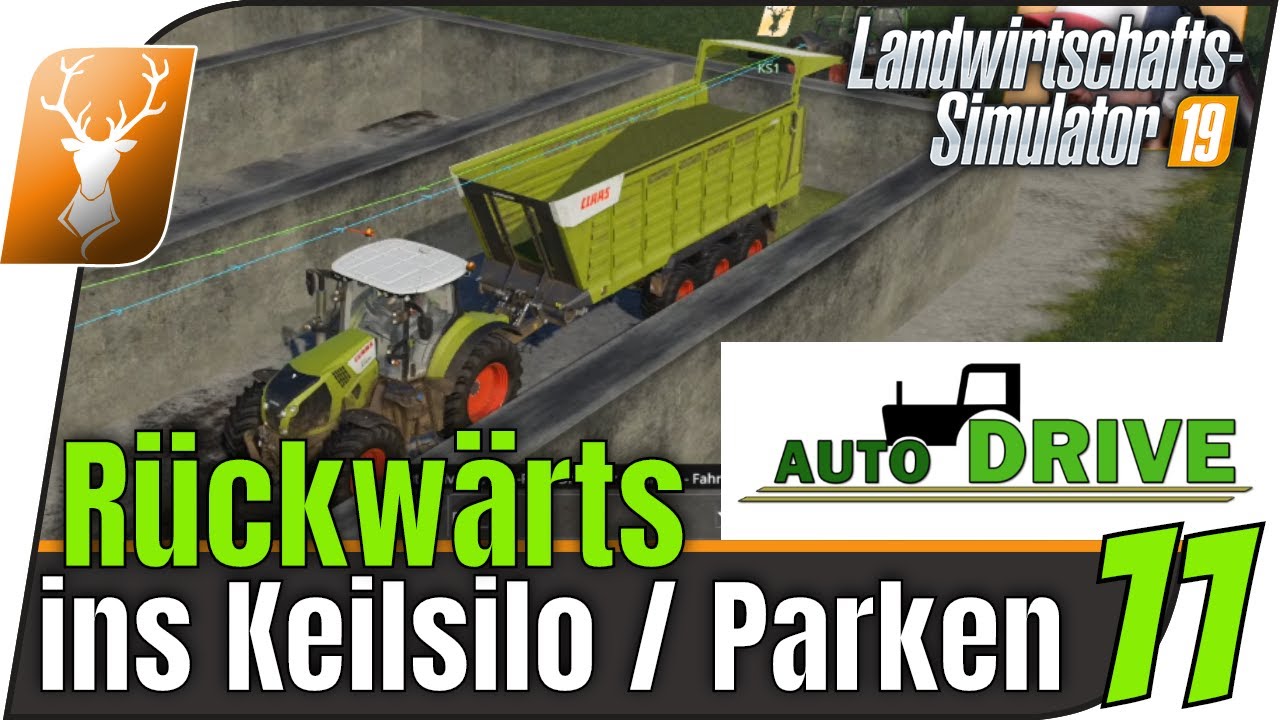 LS19 Mod Auto Drive: Tutorial für Anfänger 11 // AutoDrive fährt Rückwärts // Rückwärts ins Keilsilo