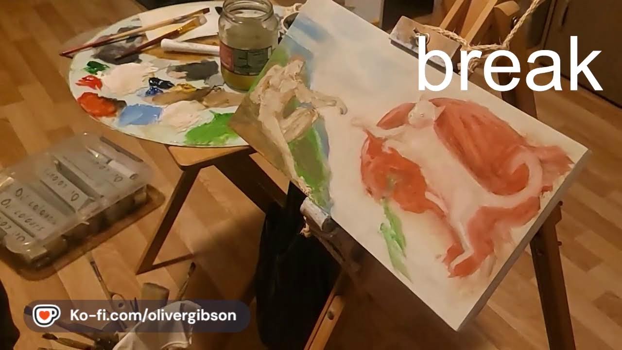 Painting Davinci Cat #2