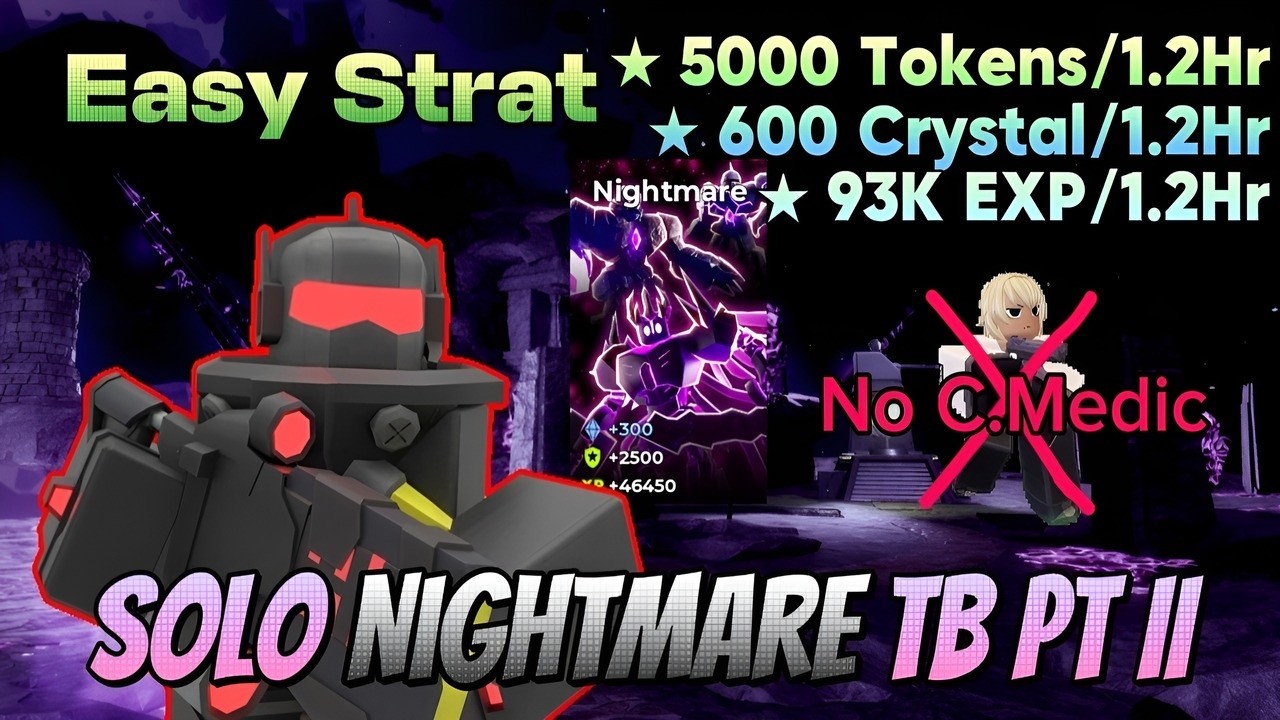 TDX x TB PT II Easy Solo Nightmare Strat (NO COMBAT MEDIC) (BATTLEPASS GRIND)