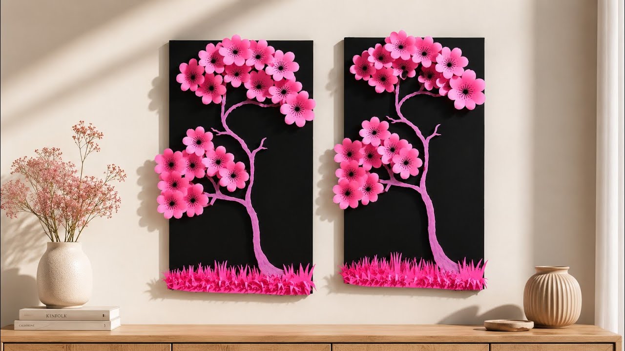 PAPER CRAFT WALL HANGING | beautiful and easy wall hanging | Wall mate | Hiasan dinding cantik