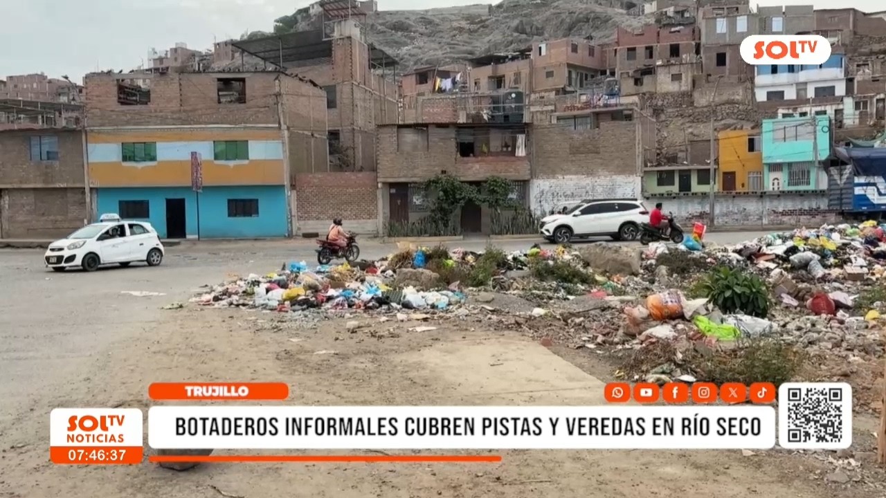 Trujillo: botaderos informales cubren pistas en Río Seco