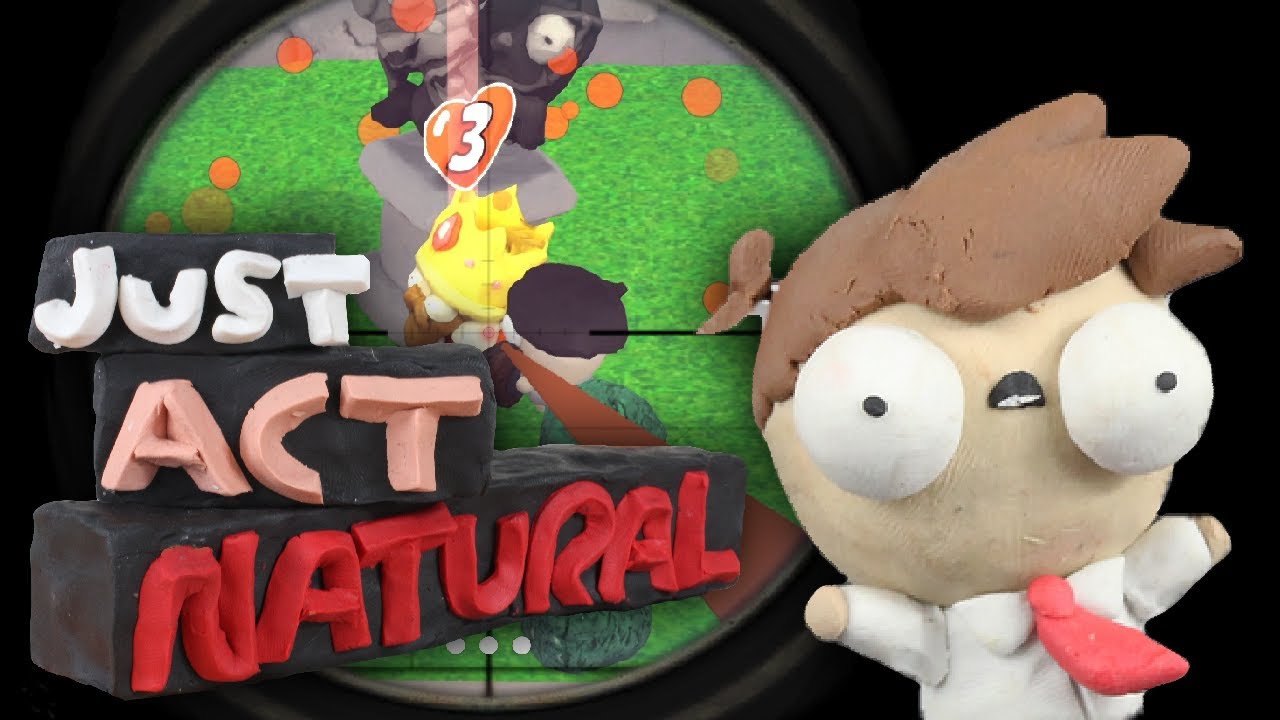 Just Act Natural - Unspottable in CLAY MATION?! Hide from the Sniper! [4-Player Gameplay]