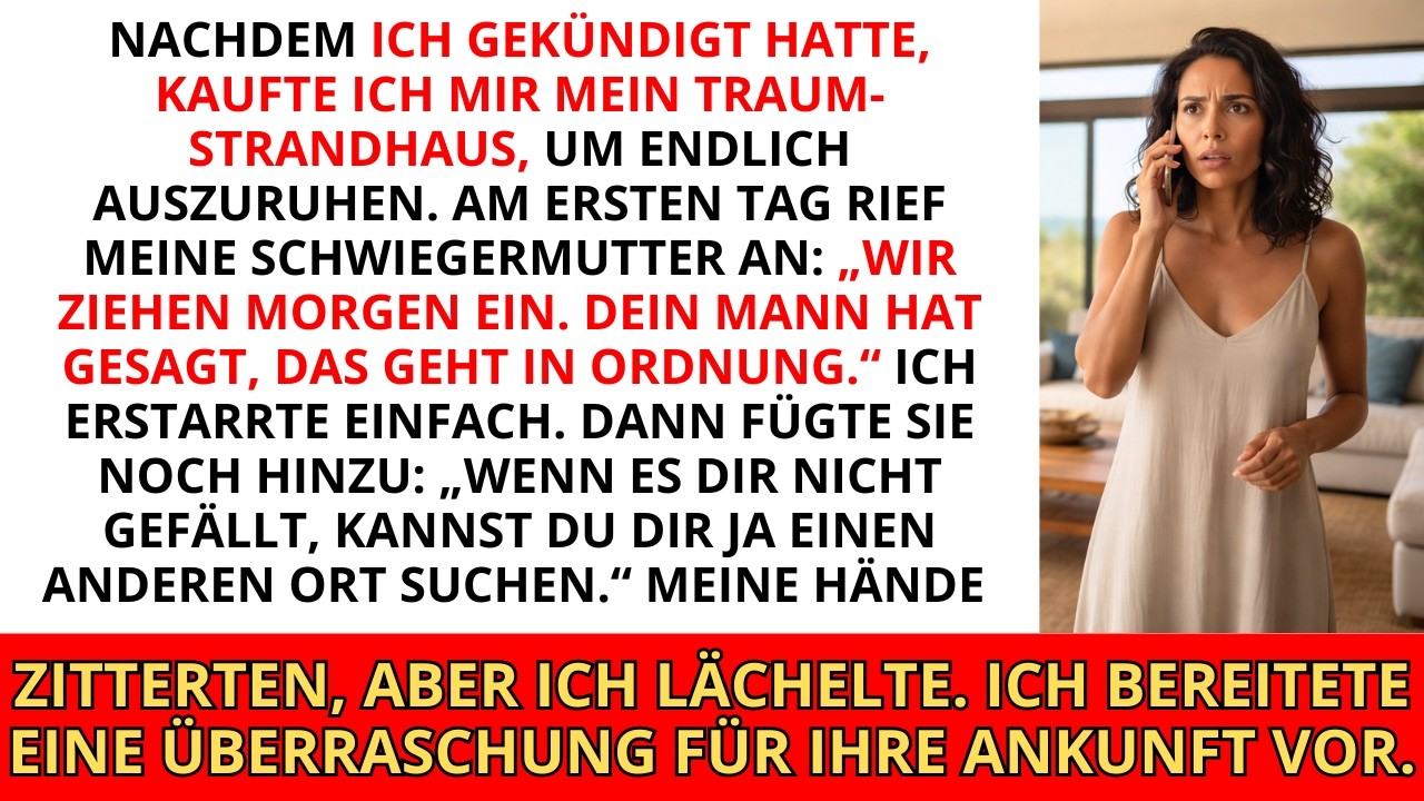 Meine Schwiegermutter und mein Schwiegervater FORDERTEN mein neues Strandhaus — ich bereitete ihn...
