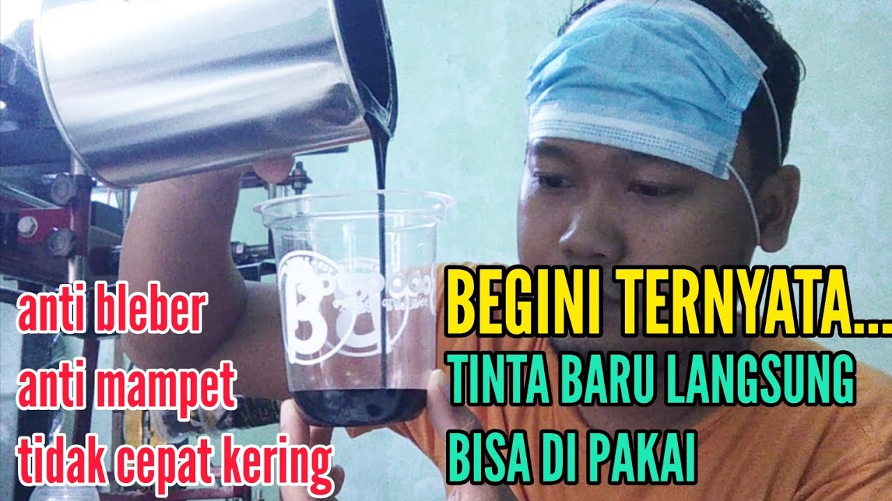 Cara agar tinta sablon cup plastik tidak cepat kering, bleber dan mampet