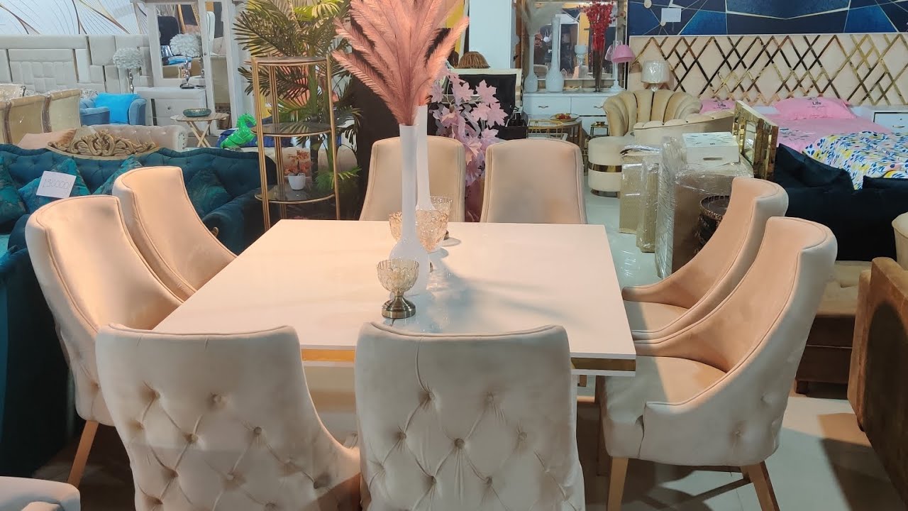 Modern 8 Seater Dining  in Cheap price|New luxury Style 2023 | |The Furniture Factory | |Showroom|