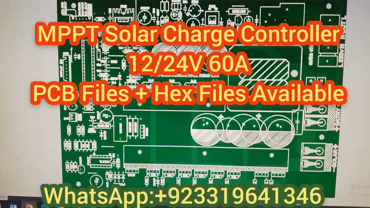 MPPT Controller 12/24V 60A,70A,100AAuto Detect Pcb Files + Hex File Available