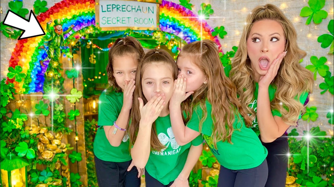 We build a SECRET ROOM for the LEPRECHAUN 🍀🤫🌈 #trending #secretroom #stpatricksday #cute #craft #bff
